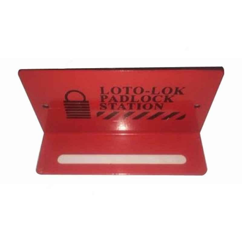 Loto-Lok 6 Locks 40x140mm Red Padlock Cabinet, PS-HANG6