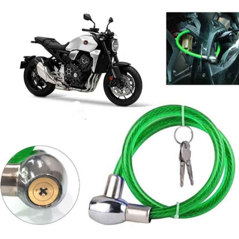 Auto Pearl PVC & Plastic Green Heavy Duty Cable Lock for CB1000R, 234