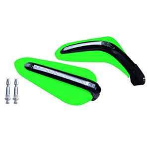 AllExtreme Exhb22g 7/8" 22Mm Motorcycle Hand guard With Led Light Universal Bike Handle Protector Shield Handlebar Protection gear (green)