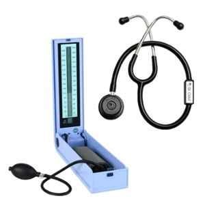 Dr Odin OLS103 LCD Sphygmomanometer BP Monitor with OST005 Stethoscope Combo for Doctors & Home Use