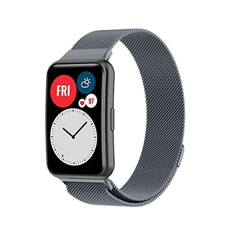 Rubik Metal Space Grey Magnetic Mesh Band For Hawaii Watch Fit