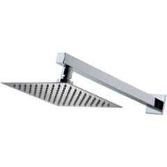 IRIS 8x8 inch Stainless Steel Chrome Finish Ultra Slim Square Rain Shower Head with 15 inch Arm
