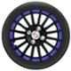 Auto Pearl 4 Pcs 14 inch ABS Black & Blue Press Fitting Wheel Cover Set for Honda Jazz 2015