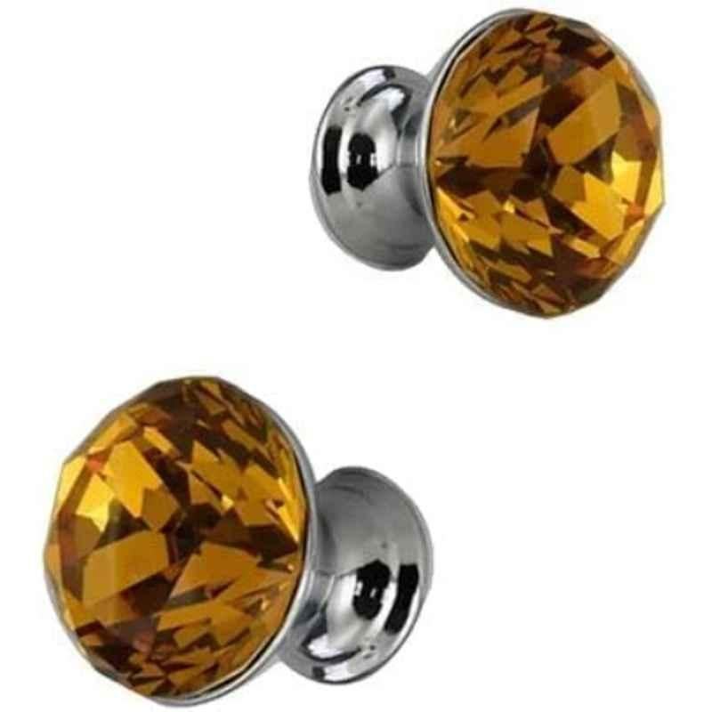 Robustline Crystal Acrylic Brown Round Cabinet Knobs (Pack of 4)