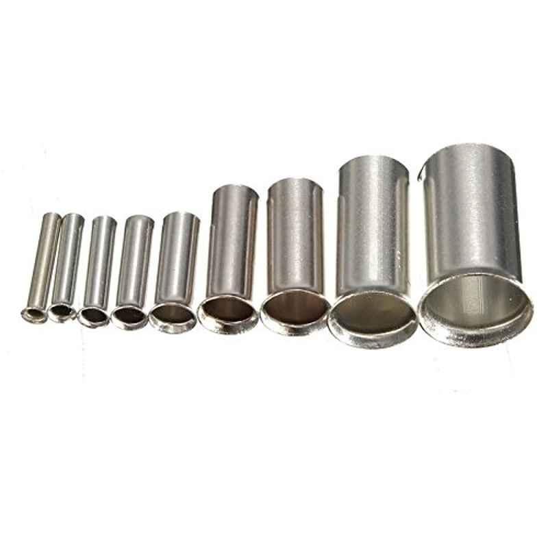 Ashimaz 100 Pcs 0.5-16mmx0.5Sqmm 9 Types Copper Tin-Coated Ferrules Cable Crimps Set