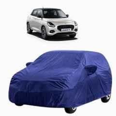 Aarex Auto Polyester Blue 100% Waterproof Car Body Cover with Mirror Pocket, Cotton Layer, Triple Stitched & Adjustable Belt for Maruti Suzuki Swift All Models (2005-2024), SW-Blue