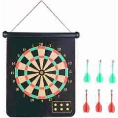 Matrica 19 inch 53.34cm Rubber Multicolour Hanging Wall Dart Board with 6 Pcs Blunt Magnetic Darts
