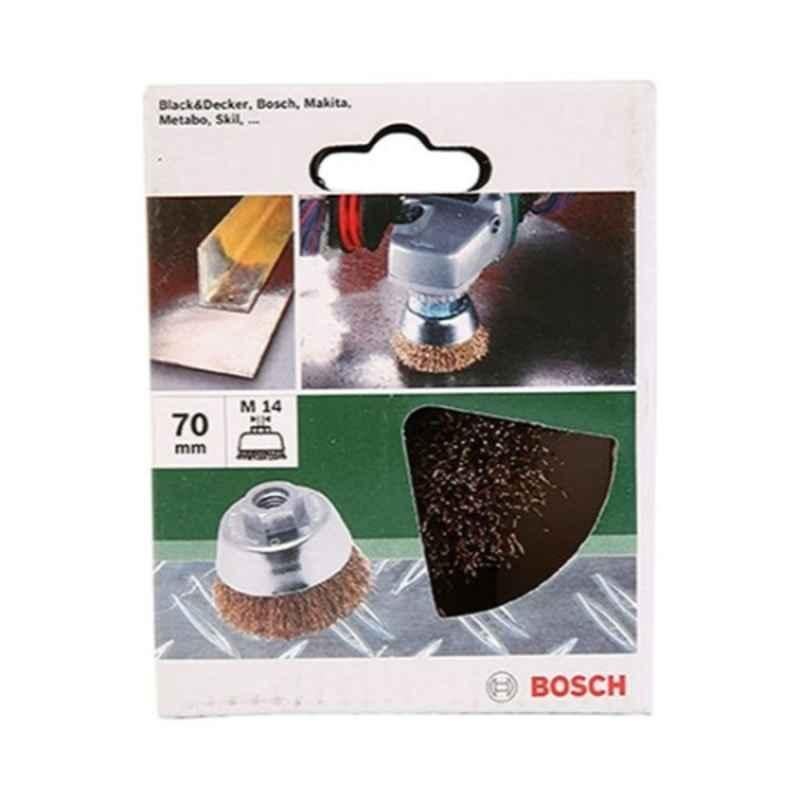 Bosch 70mm Multicolour M14 Cupbrush With Crimped Wire, ACE-241141