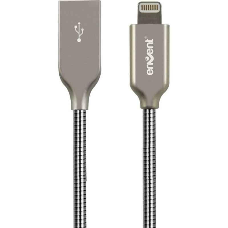 Envent 3.3m MFI Certified Apple Lightning USB Cable, ET-IPLC01-GY
