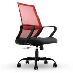 CELLBELL Desire Pro Mesh Medium Back Red Ergonomic Office Chair with Lumbar Support & Height Adjustable