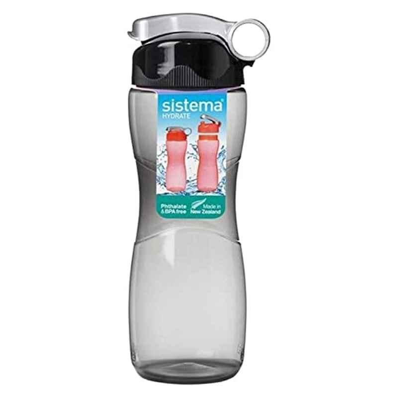 Sistema 645ml Black Hourglass Water Bottle