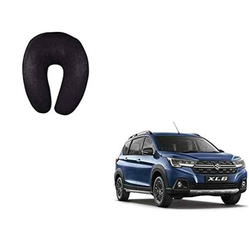 Kozdiko Velvet Black U-Shape Travel Neck Rest Cushion Pillow for Maruti Suzuki XL6