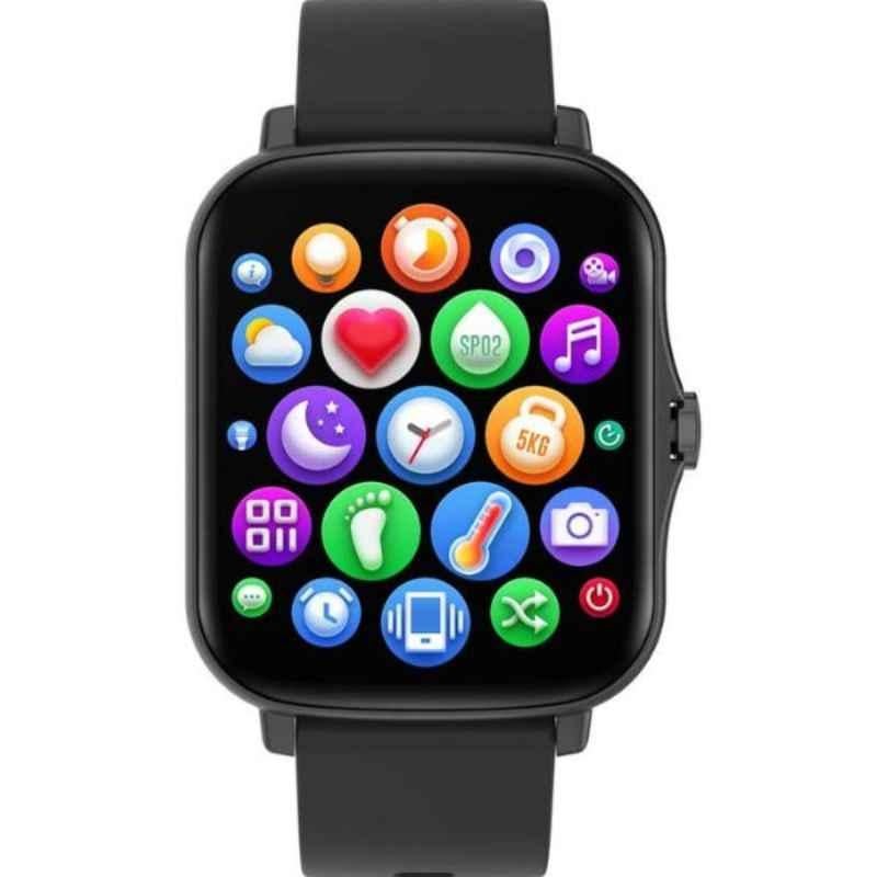 Xcell Black Silicon Strap G4 Music Smart Watch, XL-WATCH-G4-MUS-BLK+SOUL-3-WHI