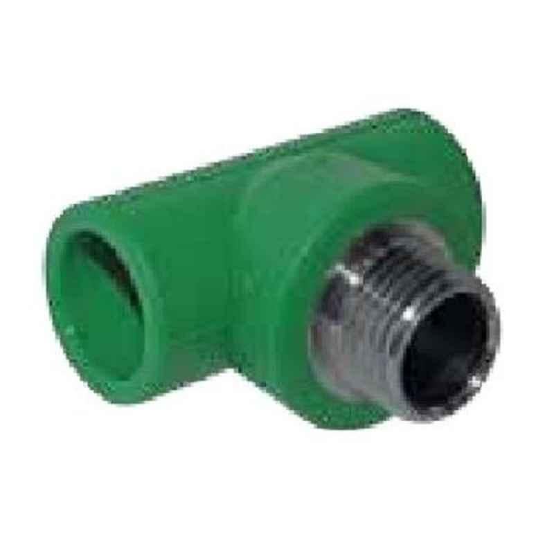 Hepworth 20mm x 1/2 inch PP-R Green Male Transition Pipe Tee, 4302902012021 (Pack of 150)