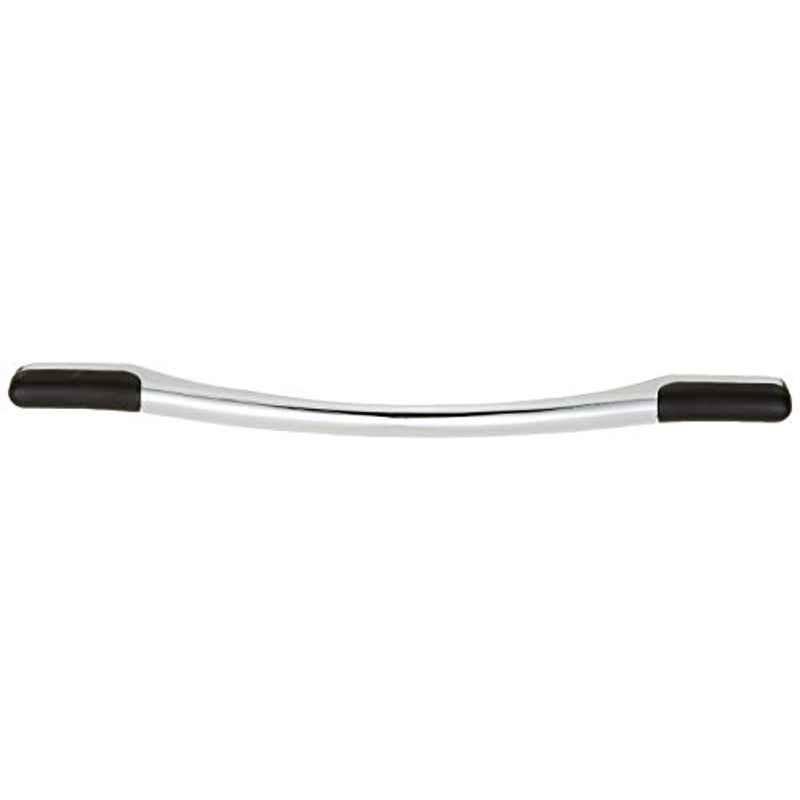 Aquieen 160mm Malleable Chrome Black Wardrobe Cabinet Pull Handle, KL-715-160-CP (Pack of 2)