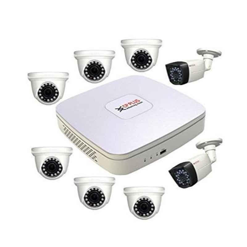 CP Plus White 6 Dome & 2 Bullet Camera with 8 Channel DVR CCTV Camera Surveillance System, CP-8ChD-6IRD&2L2D