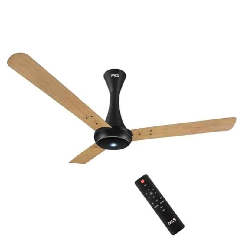 IVAS Aerosport 31W 385rpm Golden Oak 5 Star BLDC Ceiling Fan with Remote Control & 5 Years Warranty, IM12021005_TG, Sweep: 1200 mm