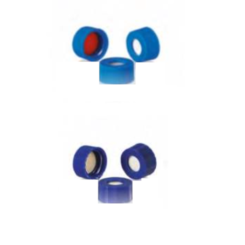 Borosil 100 Pcs 9mm Silicone Blue Pre-Slit Screw Cap for 2ml Screw Neck Vial, CS000009PBS115 (Pack of 10)