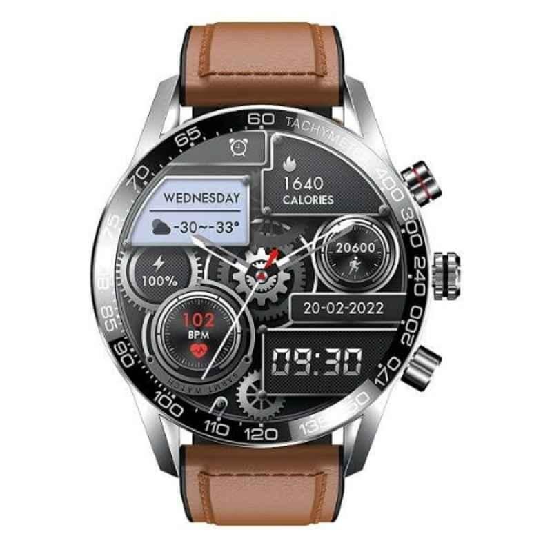 Xcell Elite-1 1.32 inch TFT Leather Brown Fitness Tracker, XL-WATCH-ELITE-1-SFBRNL