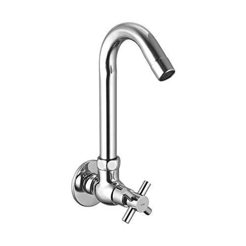 ZAP Brass Chrome Finish 360 Degree Spout Sink Cock for Kitchen