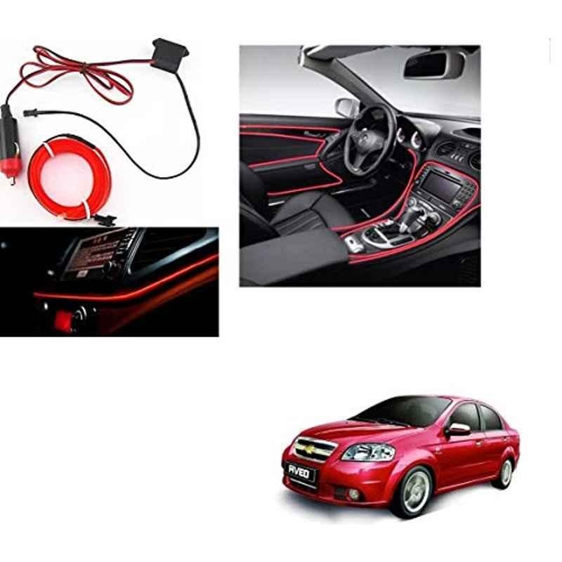 Kozdiko 12V 5m Red Car Interior Decor Neon Strip Light for Chevrolet Aveo, Koz-90153