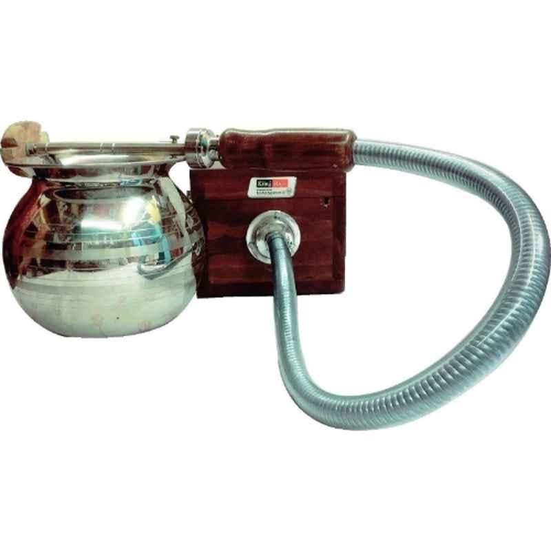 KIING 25 Litre Wooden & Cast Iron Electric Madhani with Pot & Flexible Hanging Pipe