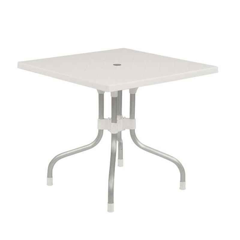 Supreme Olive Milky White Table with Powder Coated Finish