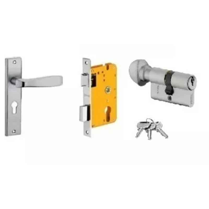 Dorset HL Series Stella 60mm Stainless Steel Door Handle Lock Set with Knob & Key (Pack of 3)