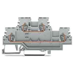 Wago 1.5 Sqmm Gray Double-Deck L/L Through Terminal Block, 279-501