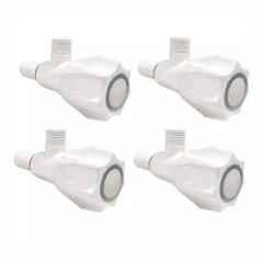 Fastgear Plastic White Chrome Finish Angle Valve, FG2349 (Pack of 4)