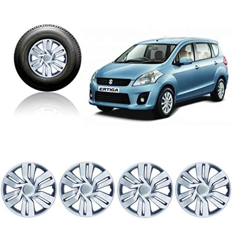 Auto Pearl 4 Pcs 15 inch Silver Car Wheel Cover Set for Maruti Suzuki Ertiga Type-1