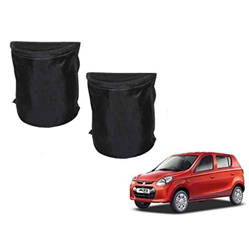 Kozdiko 2 Pcs Black Semi Cylindrical Car Dustbin Set for Maruti Suzuki Alto 800