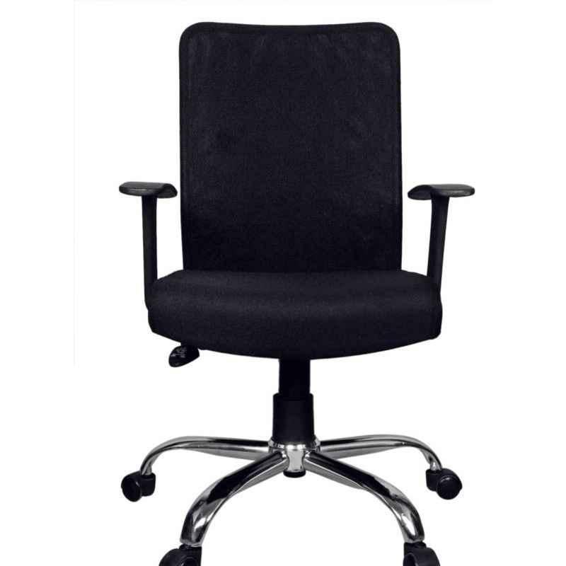 Chair Garage PU Leatherette Black Adjustable Height Office Chair with Back Support, CG129