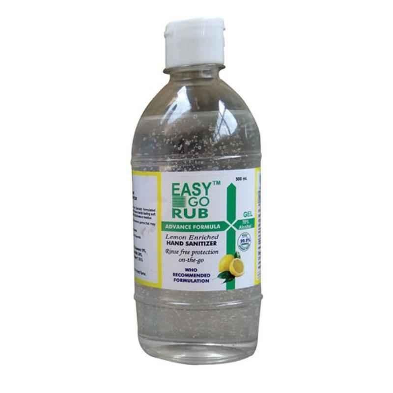 Easy Go Rub 500ml 70% Ethyl Alcohol Gel Based Hand Sanitizer with Flip Top