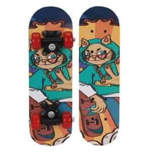 Strauss 17x5 inch Polypropylene & Wood Multicolor Kids Skateboard, ST-2235