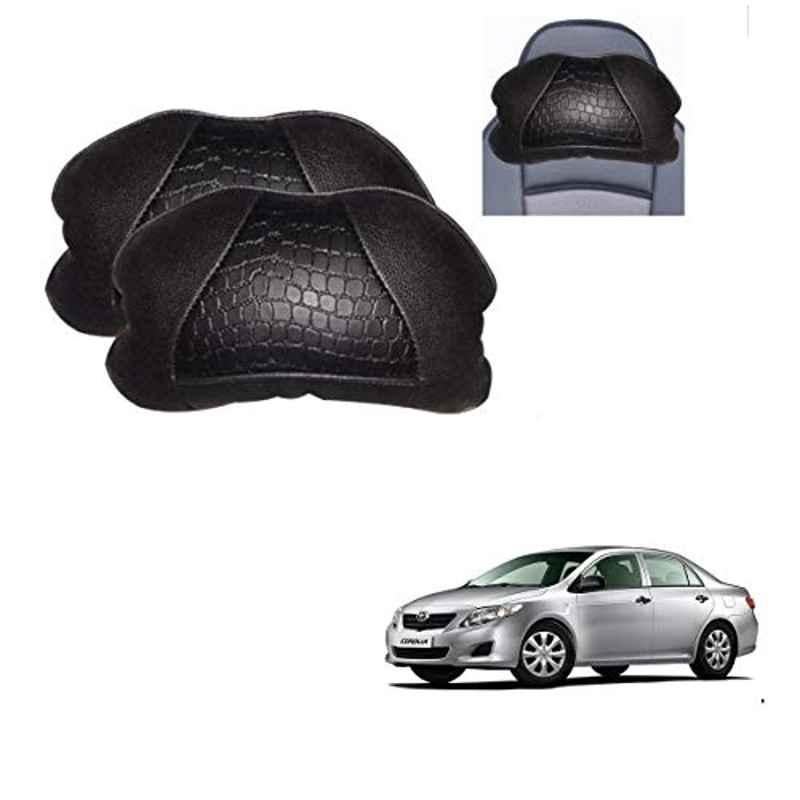 Kozdiko 2 Pcs Black Neck Rest Cushion Pillow Set for Toyota Corolla