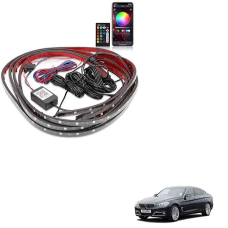 Kozdiko 12V Car Underbody Multicolor LED Strip Light Set with Wireless Remote for BMW 3GT Series