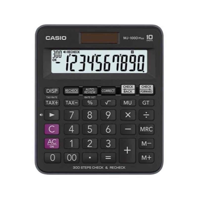 Casio MJ-100D Plus 148x126.5x28.6mm Black 10 Digit Basic Calculator