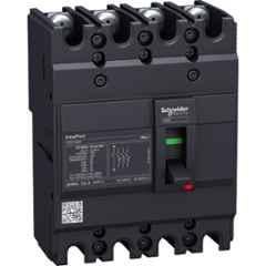 Schneider Electric EasyPact EZC 100A Four Pole MCCB, EZC100H4100, Breaking Capacity: 30 kA