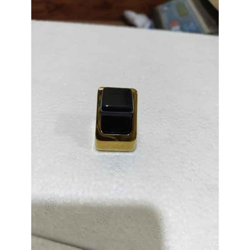 Plantex Knobs for Drawers/Drawer Knobs/Square Knobs for Cabinets/Pull-Push Knobs for Kitchen/Bedroom Drawer (Pack of 2), Gold, Black