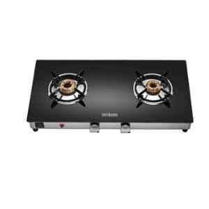 Hindware ARMO Plus GL 2B AI Glass Top Cooktop with 2 Brass Burner & Automatic Ignition, CT 100210