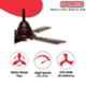 Sameer Gati 600mm 4 Blade Brown Ceiling Fan