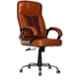MRC Leather & Suede High Back Rust & Maroon Revolving Chair, M168