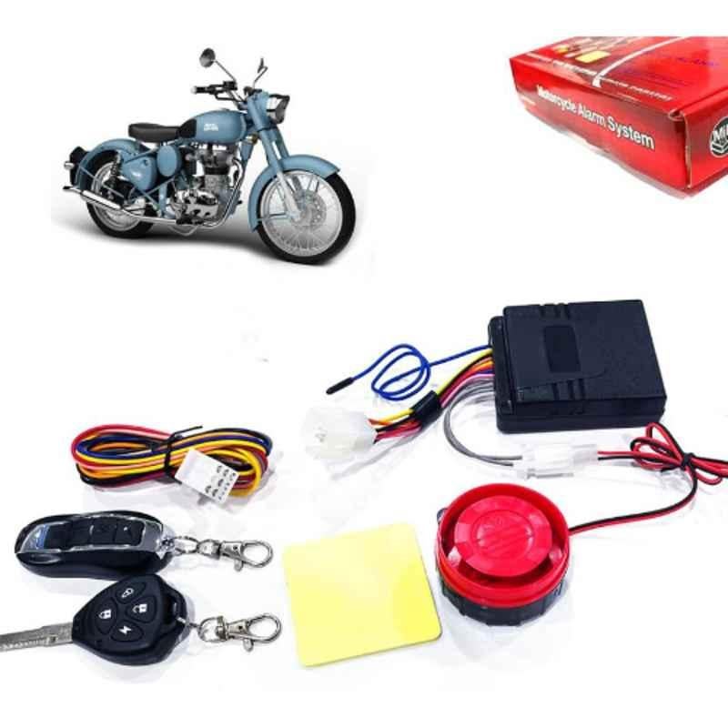 Auto Pearl 12V Black Two-Way Anti Theft Motorcycle Alarm Kit with 2 Pcs Remote for Classic Squadron