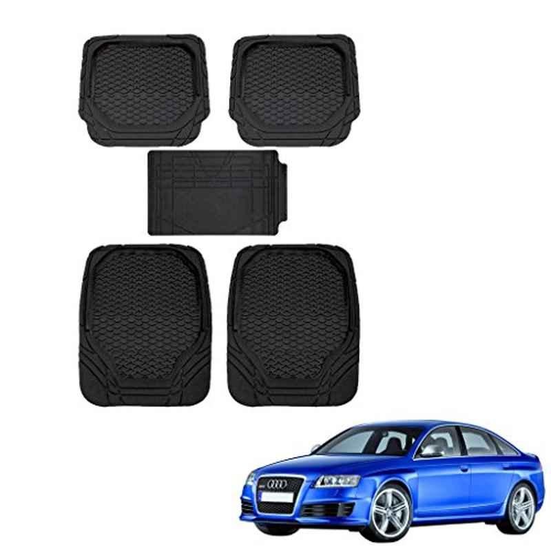 Kozdiko 8855TW 5 Pcs Rubber Black Rubber Car Mat Set for Audi RS6