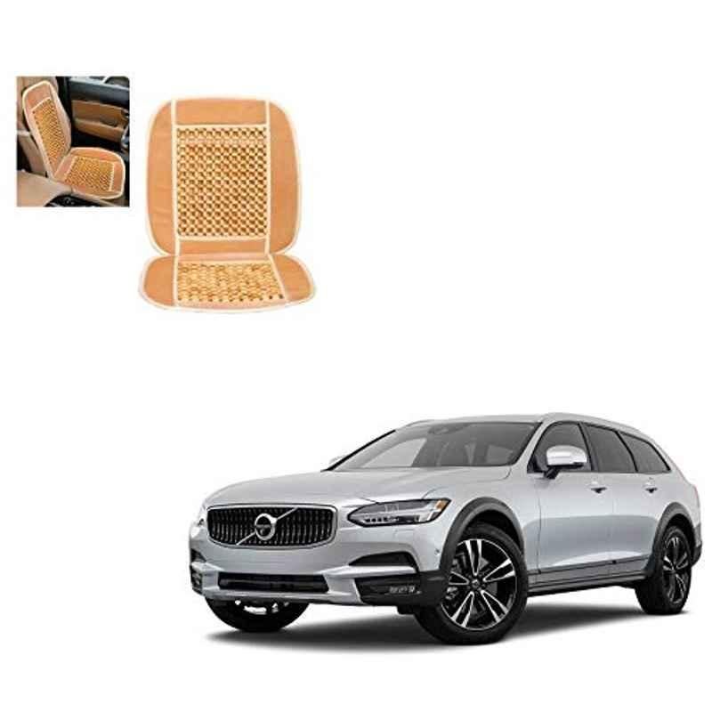 Kozdiko Wooden Bead Seat with Beige Velvet Border for Volvo V90