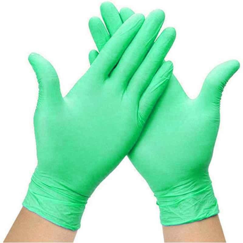 Hygiene Links Large Rubber Rose King Green Hand Gloves