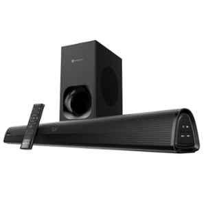 Portronics Pure Sound 105 200W Black Bluetooth Soundbar with Wired Subwoofer & Remote Control, POR-2170
