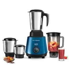 Longway Super Pro 750W ABS Plastic Blue & Black Mixer Grinder with 4 Jars