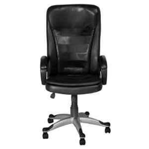 High Living Snake Leatherette High Back Black Office Chair